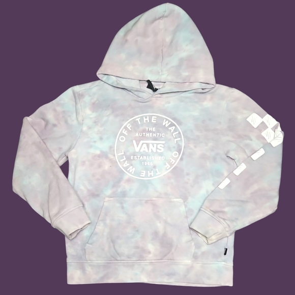 Vans Girls Tie-Dye Hoodie Purple Blue Size Small - Picture 1 of 5